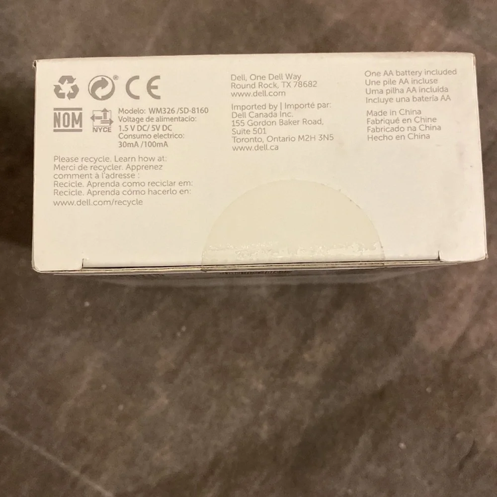 Dell wireless mouse WM326